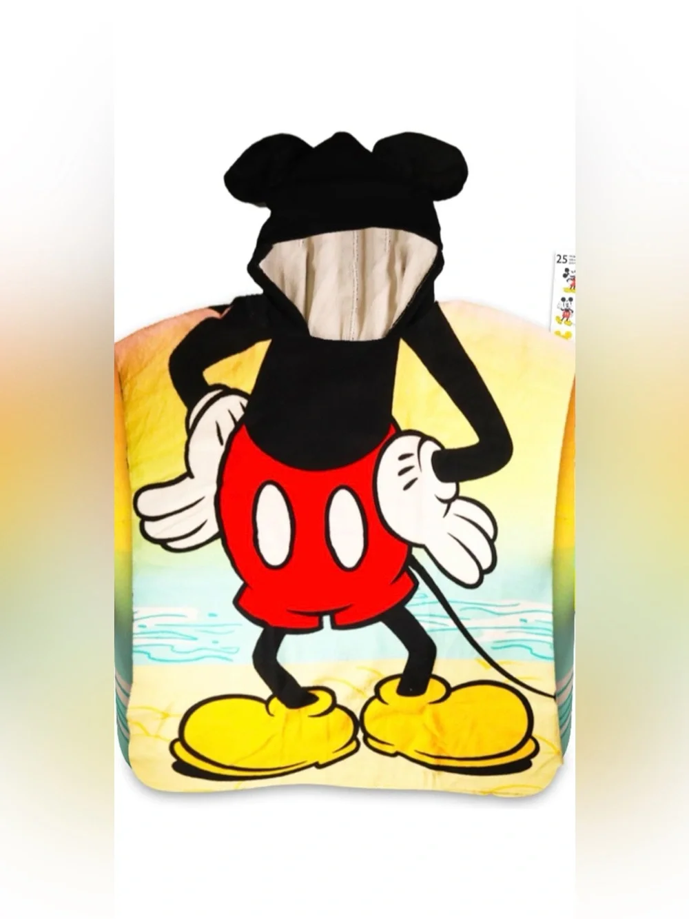 DISNEY Mickey Mouse Kids Poncho Wearable Towel Beach Cruise Fun Bathtime NEW NWT